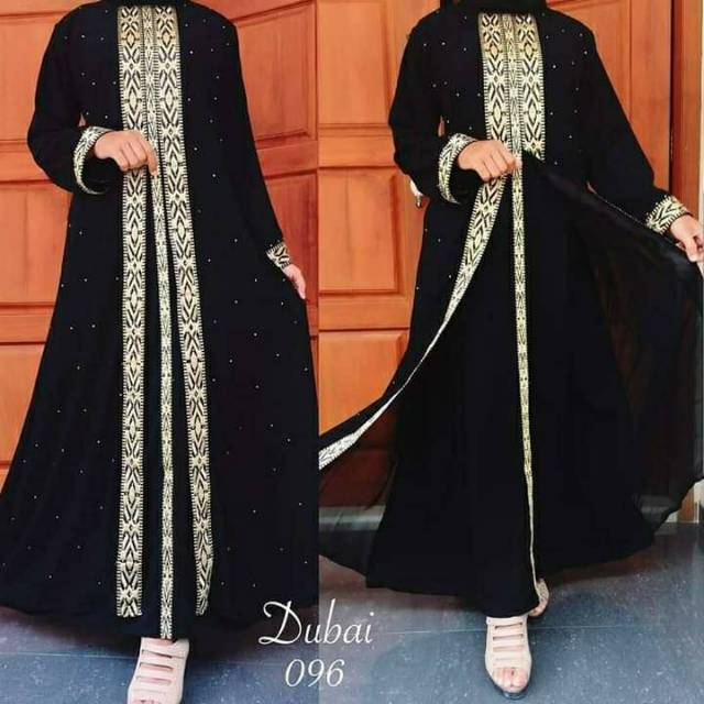 Abaya dubay 096 hitam saudi gamis wanita
