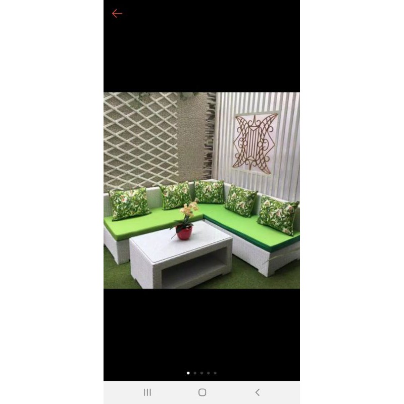 SET MEJA MAKAN OUTDOOR ROTAN SINTETIS