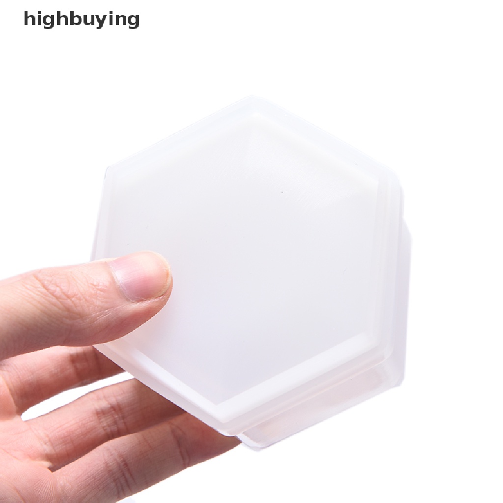 Hbid Cetakan Resin Bentuk Hati Hexagon Bahan Silikon Untuk DIY Perhiasan