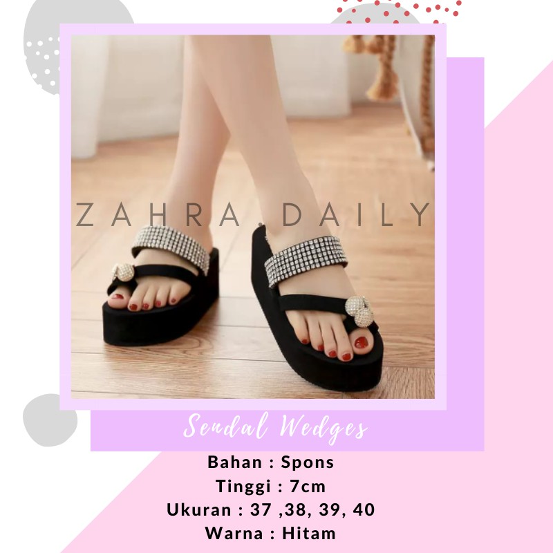 SANDAL WEDGES SANDAL CEWEK SPON CANTIK - WEDGES SANDAL
