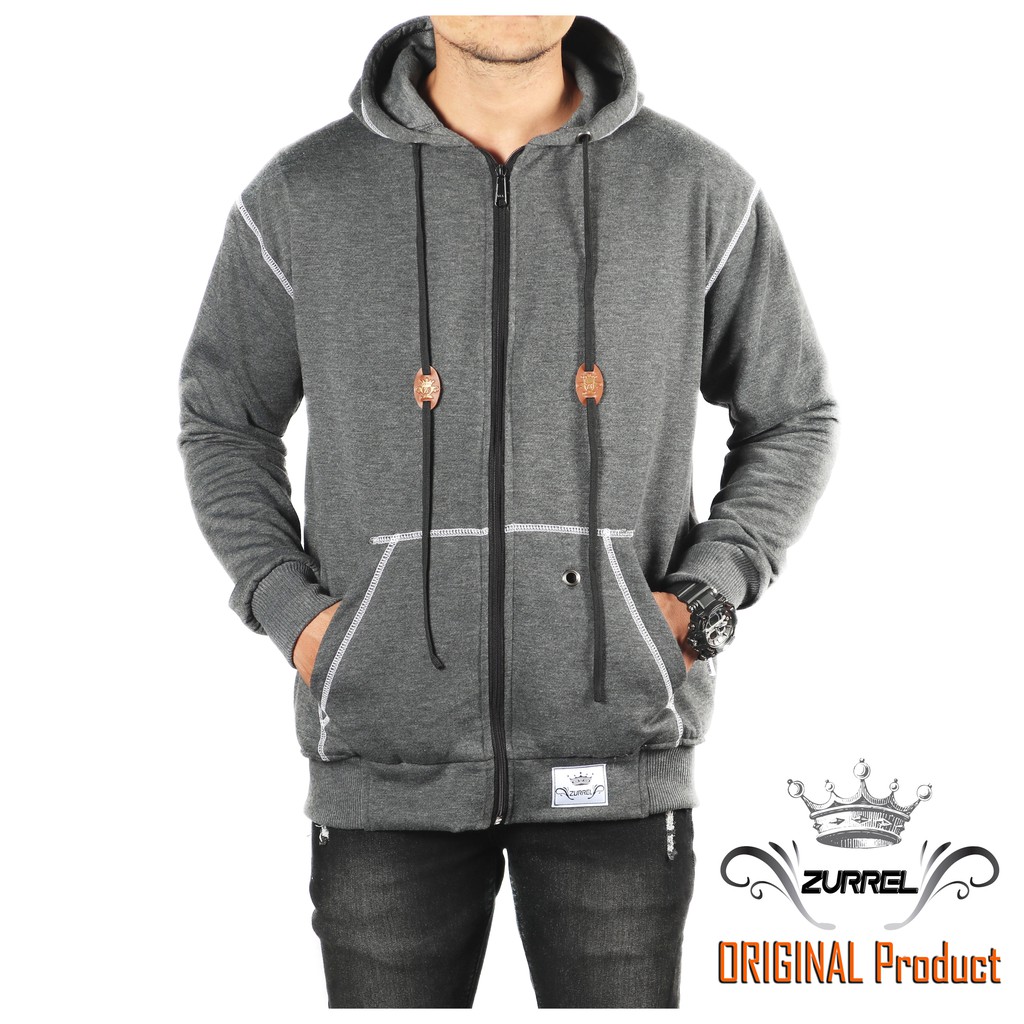  BAYAR DI TEMPAT COD ZURREL  JAKET  HOODIE ZIPPER SIMPLE 