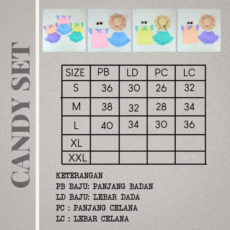 CANDY SET - Promo 10.10 Setelan Anak Baju Bayi Daily Baby Dress Kids Cewek Perempuan Katun Lucu Murah 1-4 Tahun