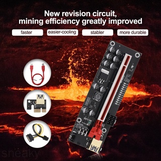 Pci-E Riser Card Adapter 10 Solid Capacitors Pci-Express Extender Dengan Kabel Usb 3.0 Untuk Mining
