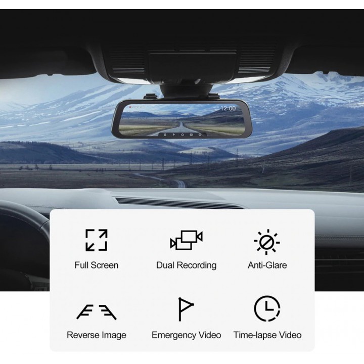 PS5161 MiDrive D07 70MAI - Rearview Mirror Dash Cam Wide - Kaca Spion Tengah