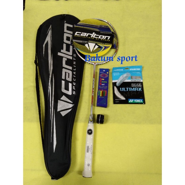 Raket Badminton carlton aerosonic x-730 tarikan 35 lbs Max kualitas 100%Original Bisa (COD)