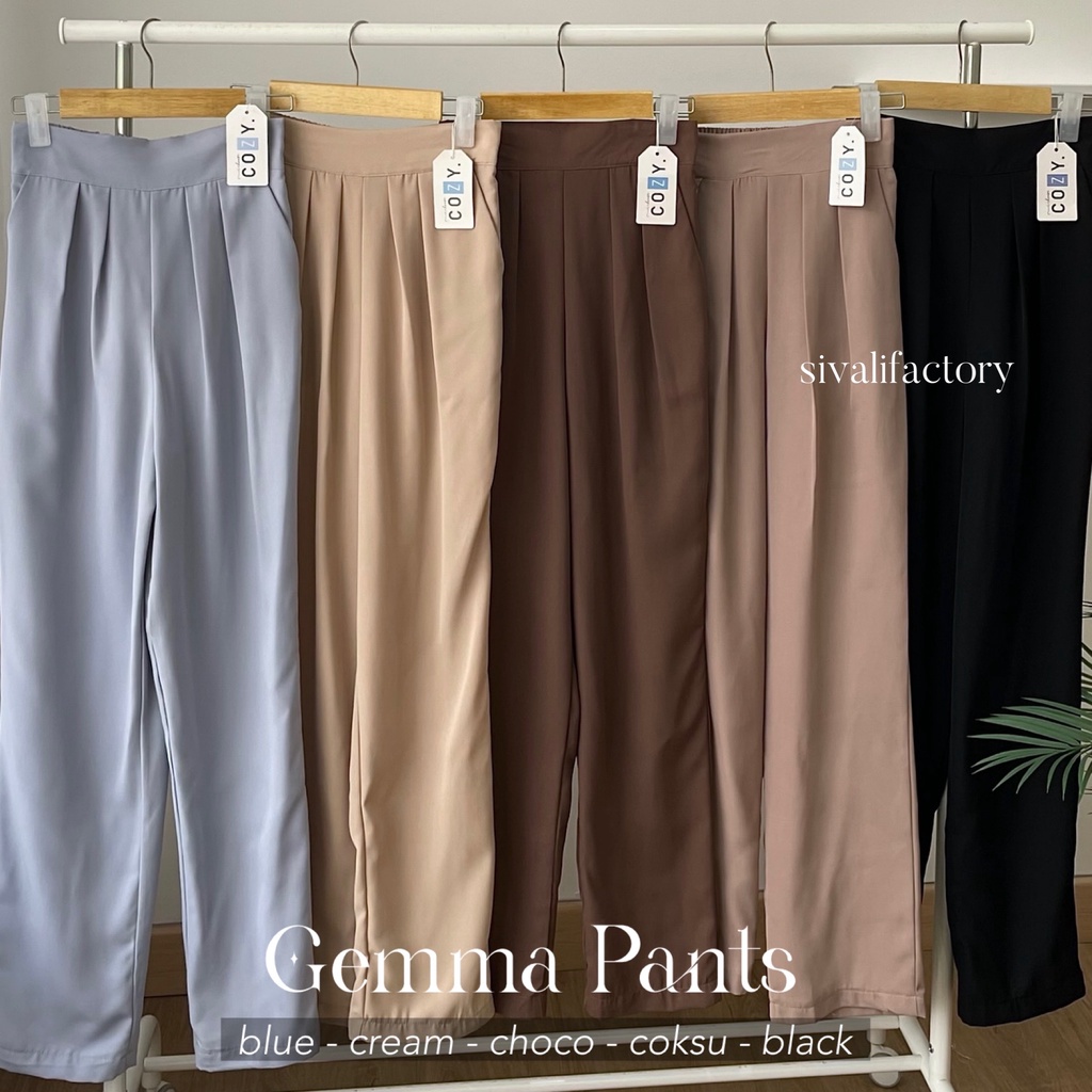 SIVALI Gemma Pants - Celana Kantor Anti Kusut - Celana Kerja Wanita Office Pencil Pants