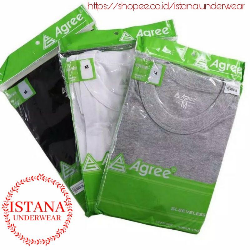 Kaos Singlet Oblong Laki dewasa Tebal Strech PREMIUM Tanpa Lengan Fitnes Sportwear Polos Kaos Agree