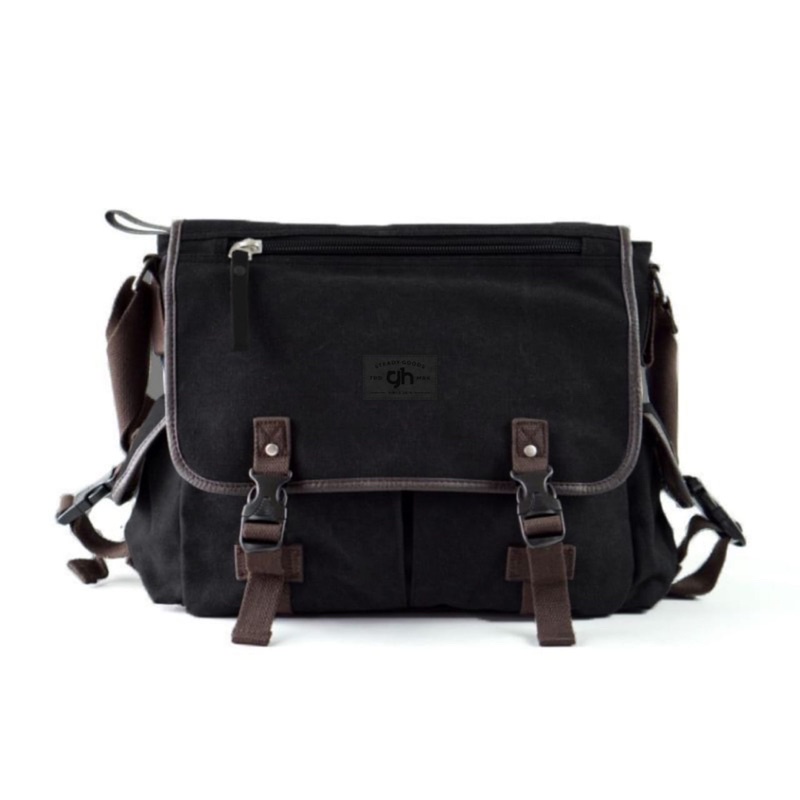 GH-Bag Tas Slingbag Pria/Tas Selempang/Tas Kerja Pria/Tas Cowo Besar Canvas Model Terbaru Kekinian