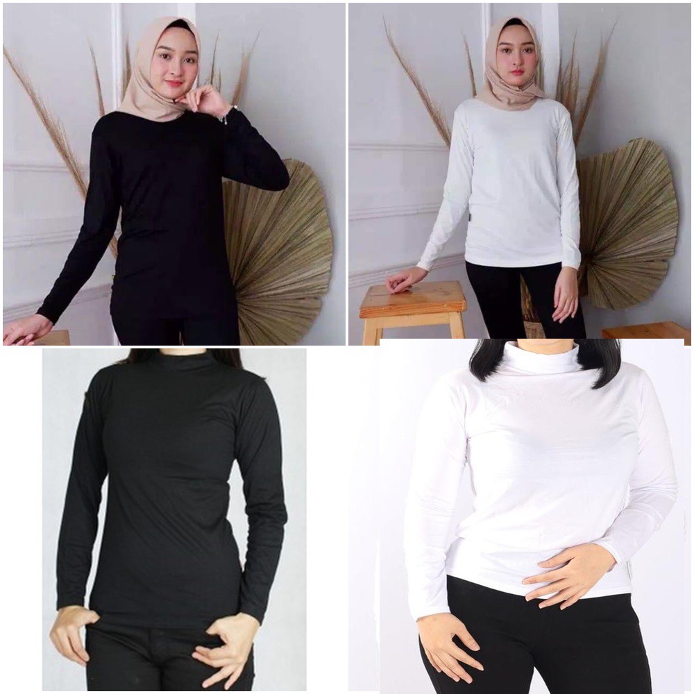 Atasan Wanita Lengan Panjang | Kaos Manset | Daleman Kaos Polos