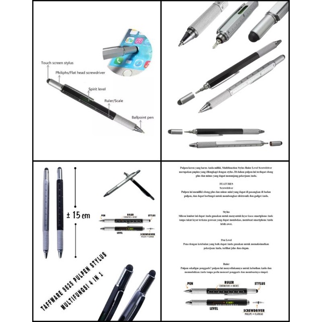 

[PROMO] TAFFWARE 9625 PULPEN STYLUS MULTIFUNGSI 4 IN 1