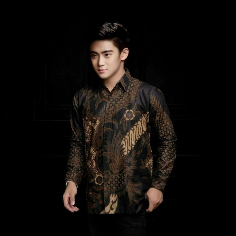 Batik Pria Lengan Panjang HRB026 motif KERATONAN  Reguler M L XL XXL