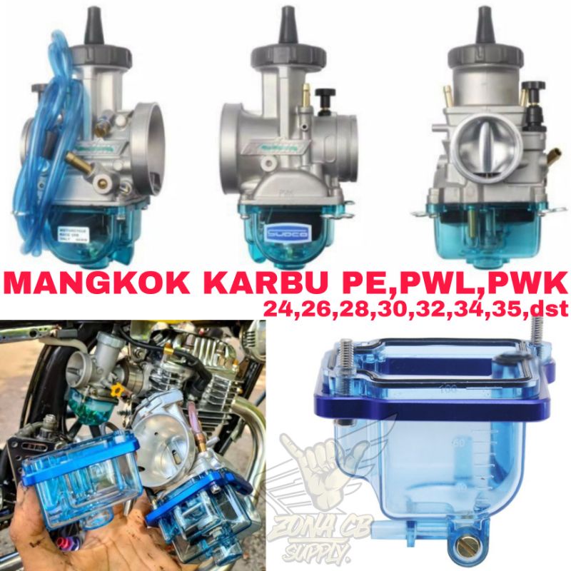 mangkok apung karbu transparan pe pwk pwl ksr evo 24 26 28 30 32 33 34 35 36 airstrike sudco Keihin