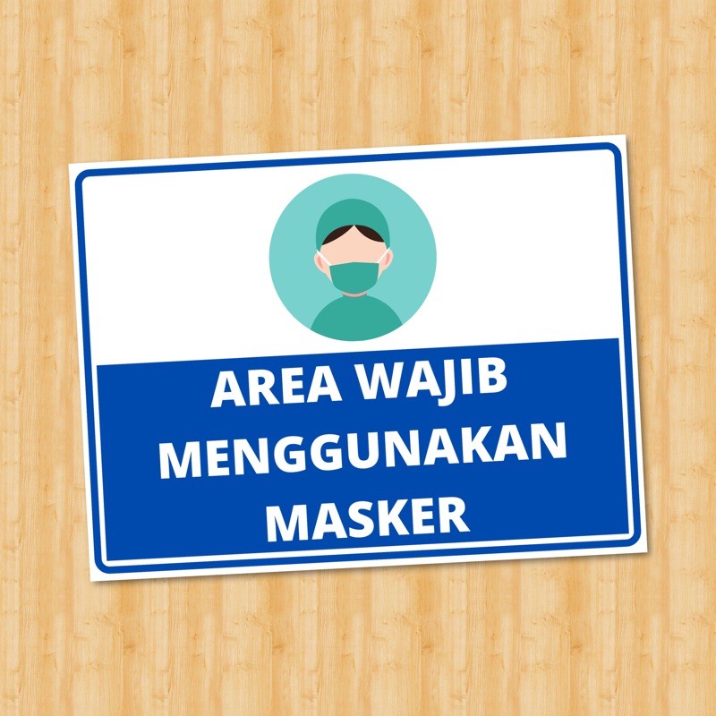 Stiker Area Wajib Pakai Masker Shopee Indonesia