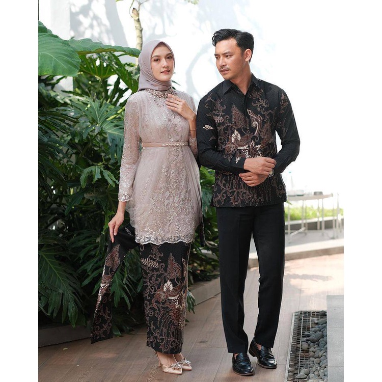 ( ORI ) MADINA SERIES COUPLE - nude - Batik Couple Kebaya Modern Kebaya Wisuda Lamaran Baju Tunangan