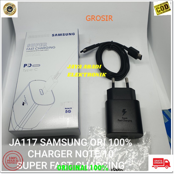 J117 SAMSUNG ORIGINAL 3A ADAPTOR 25 WATT CAS CASAN SUPER FAST CHARGING USB TYPE C TIPE C CHARGER CHARGE FLASH TRAVEL ADAPTER MULTI QUICK GALAXY NOTE MULTI GADGET BISA SEGALA GADGET YANG MENGGUNAKAN TYPE C KABEL SUPPORT FAST CHARGING HARGA TERJANGKAU