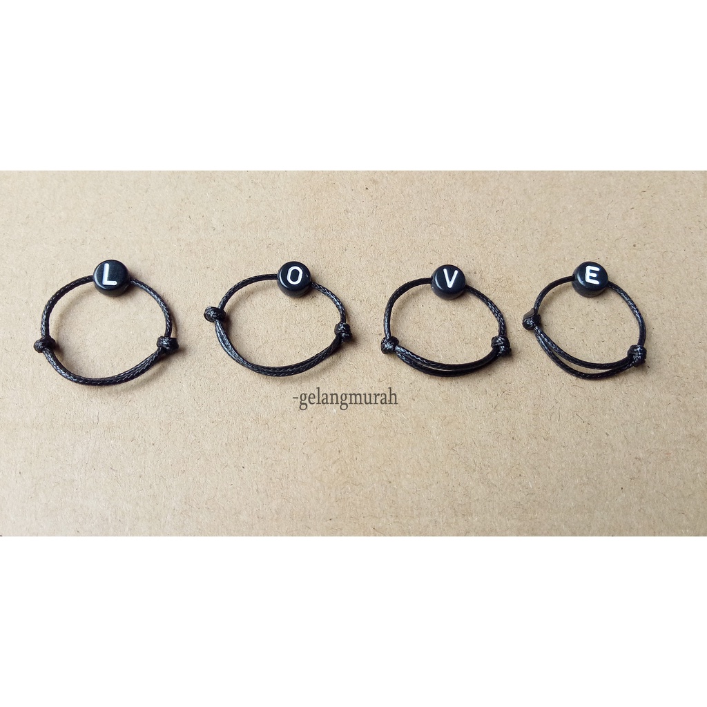Cincin huruf / cincin inisial / cincin persahabatan / cincin couple / bisa request huruf