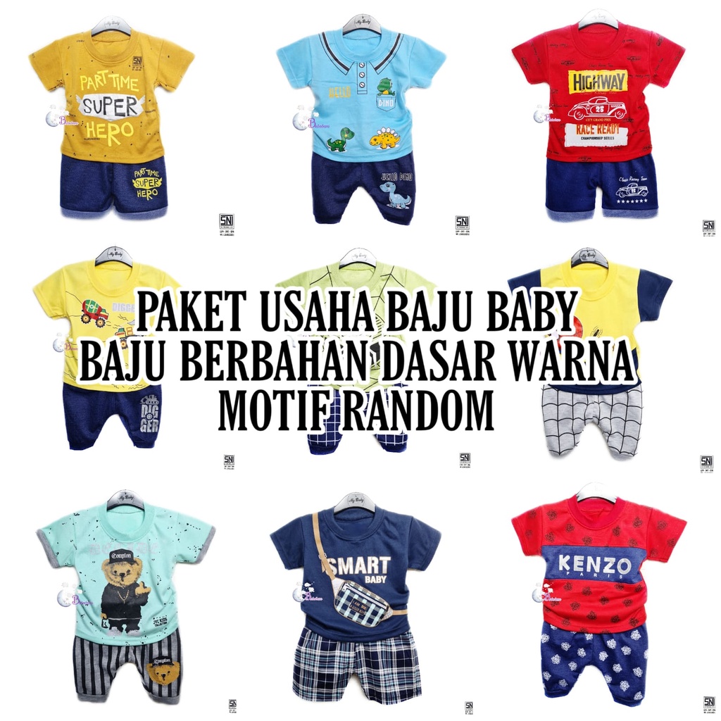 PAKET USAHA BAJU SETELAN BABY BOBOBAM ISI 60PCS SUPER MURAH DAN HEMAT BEST SELLER