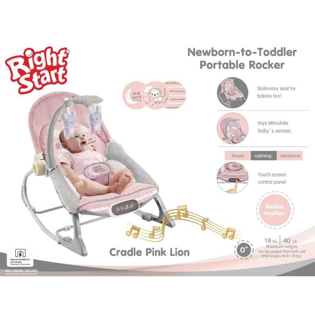 READY Right Start Bouncer Newborn Toddler Portable Swing Ayunan Bayi 2 in 1 Goyang Rocker Baby