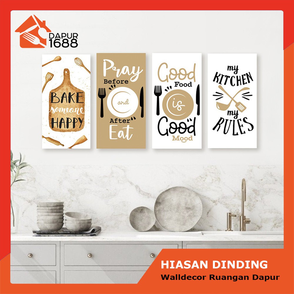 Dekorasi hiasan dinding Poster kayu Pajangan dinding Kitchen Wall Decor Dapur