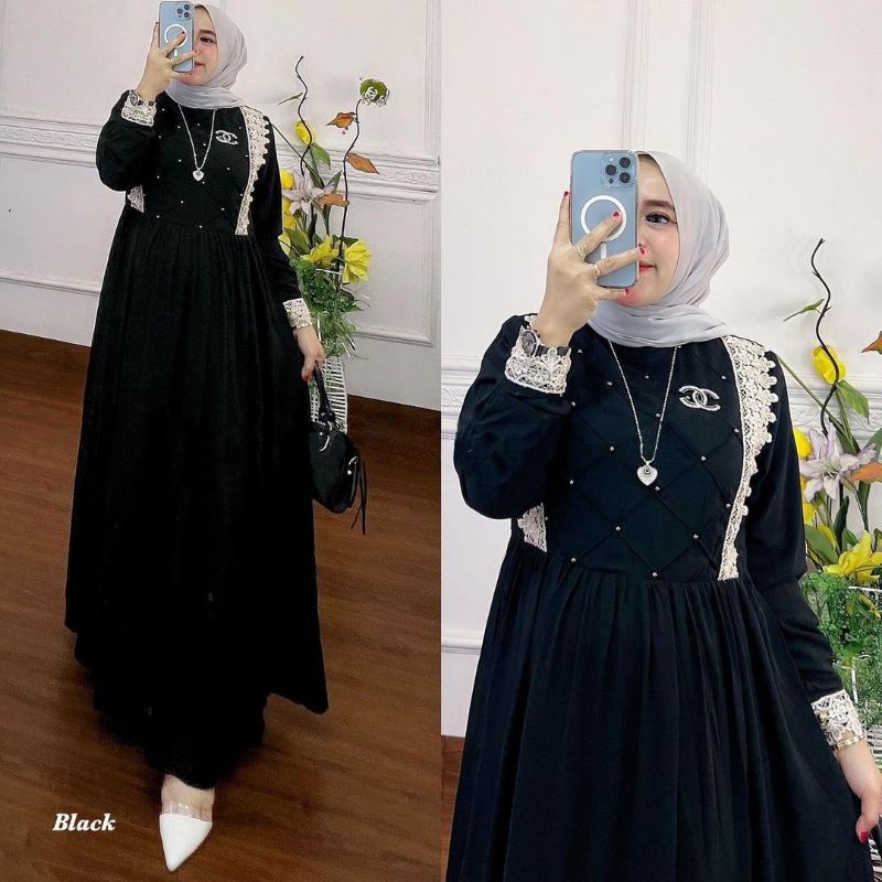 DRESS MUSLIM, baju wanita, dress, gamis, Baju gamis, fashion wanita, Alika dress