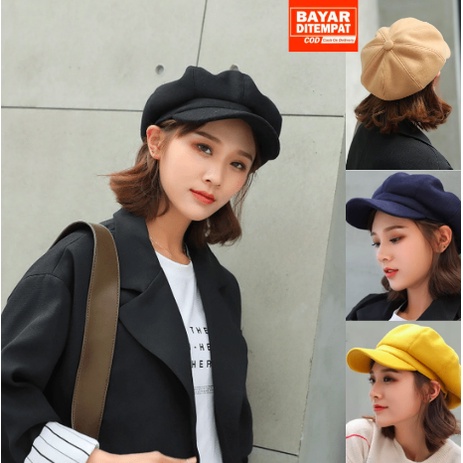 Topi Apollo Dewasa / Pet Cap Hat/ Newsboy Laki Perempuan Korean Style Kualitas Premium