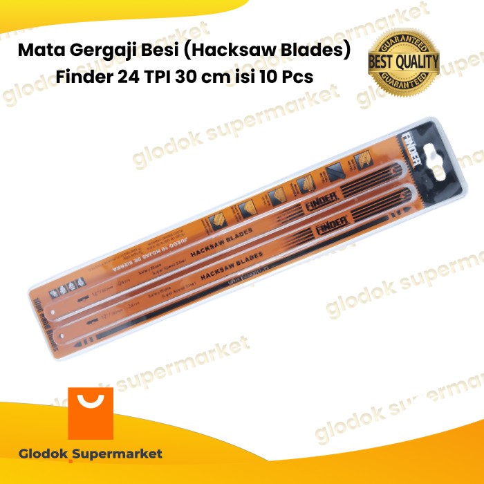 Mata Gergaji Besi (Hacksaw Blades) Finder 24 TPI 30 cm isi 10 Pcs