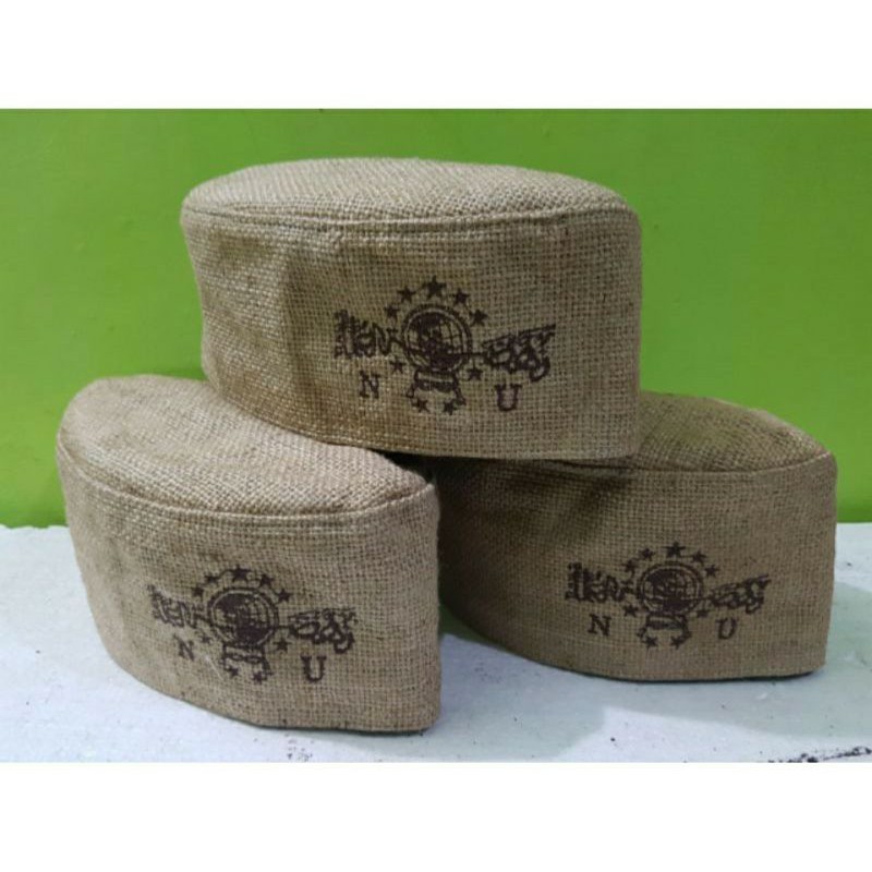 PECI GONI KUDUS KREM (LOGO NU) / PECI GONI KRENU / SONGKOK GONI KREM NU / KOPIAH GONI / PECI NU MURA
