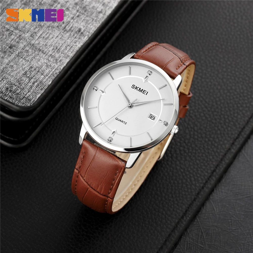 SKMEI 1801 Jam Tangan Pria Wanita Analog Model Classic Tali PU Leather WATCHKITE WKOS