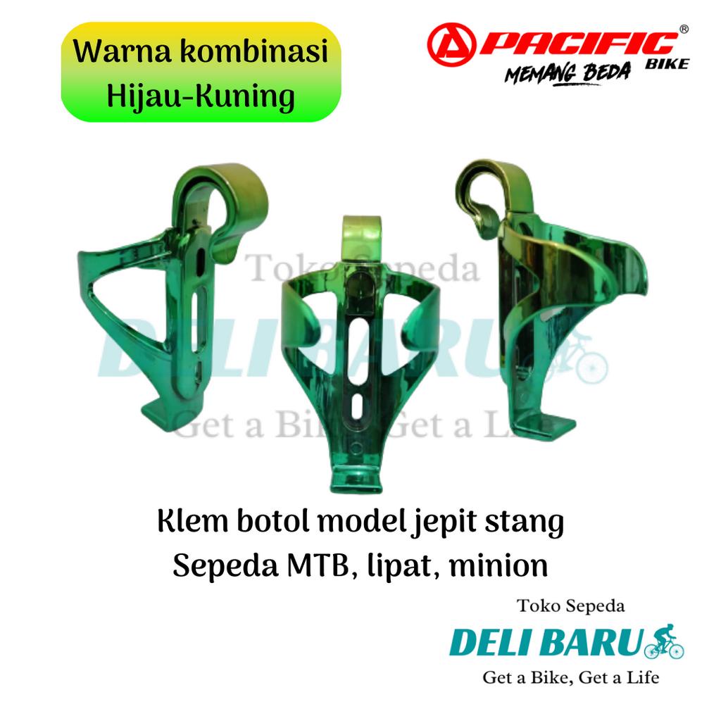 Pacific Klem dudukan botol minum model jepit stang sepeda anak BMX MTB lipat federal minion