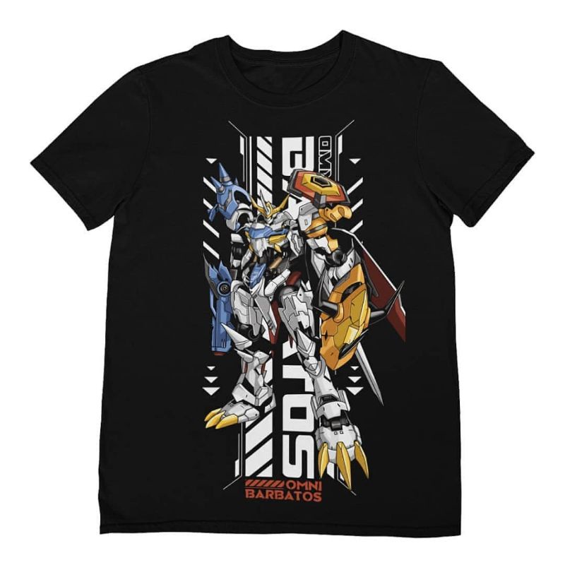 KAOS GUNDAM BARBATOS OMNIMON X BARBATOS - KAOS OMNIBARBATOS HITAM