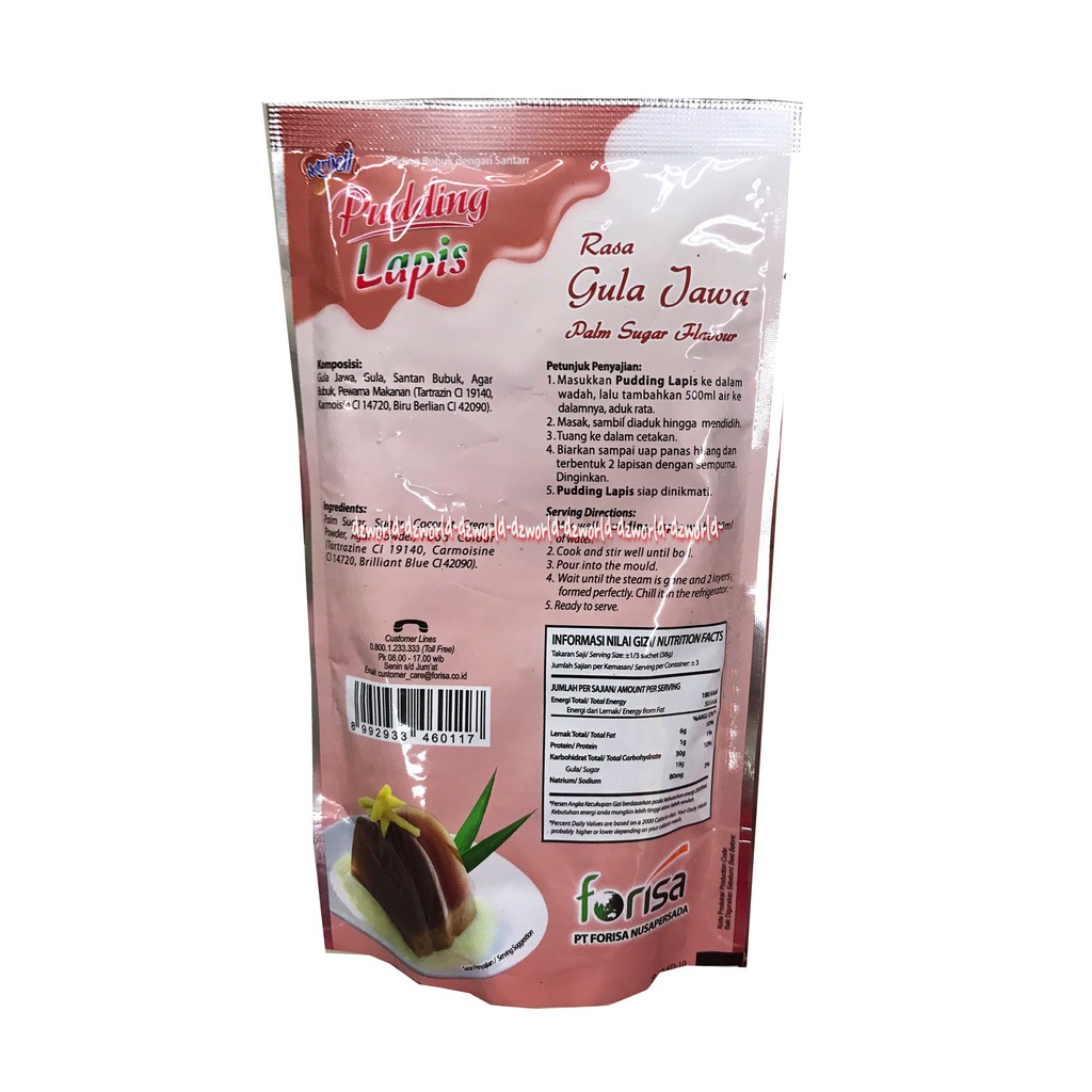 Nutrijell Pudding Santan Gula Jawa Palm Sugar 100gr Cokelat Coklat Nutrijel Puding