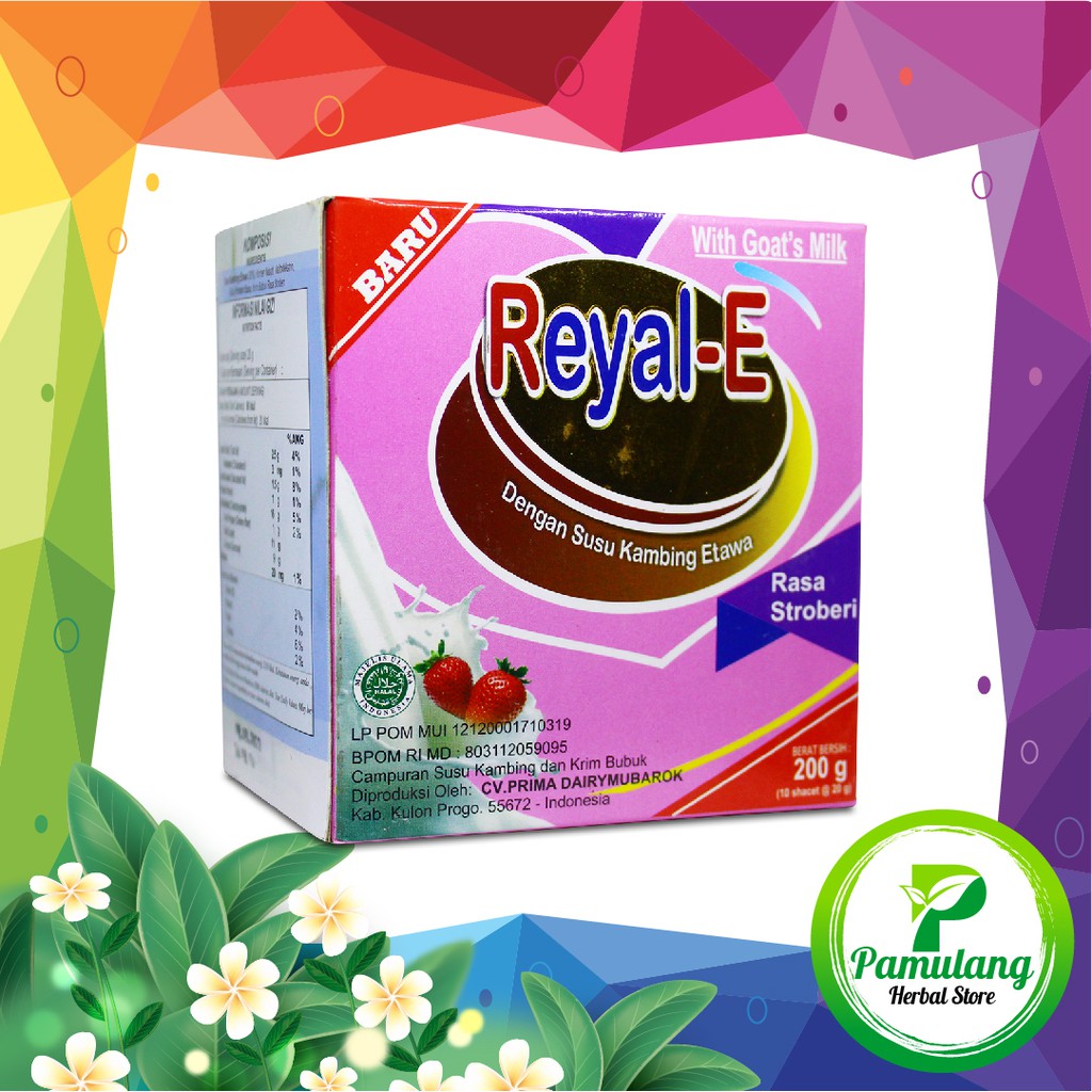 

SUSU KAMBING ETAWA REYAL-E Bubuk Sachet Varian Strawberi Bergizi & Bernutrisi Tinggi