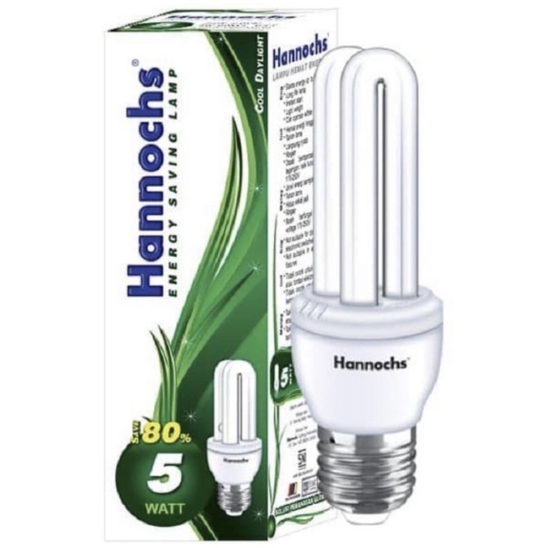 Hannochs Lampu LHE 5 Watt , 8 Watt , 11 Watt , 14 Watt, 18 Watt , 23 Watt, 26 Watt ,36 Watt ,45 Watt 3 kaki