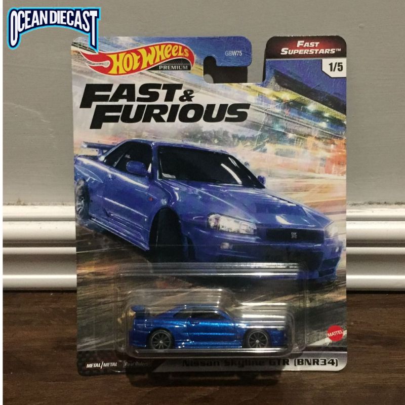 Hot Wheels Premium Fast and Furious Nissan Skyline GTR R34 Fast Superstars