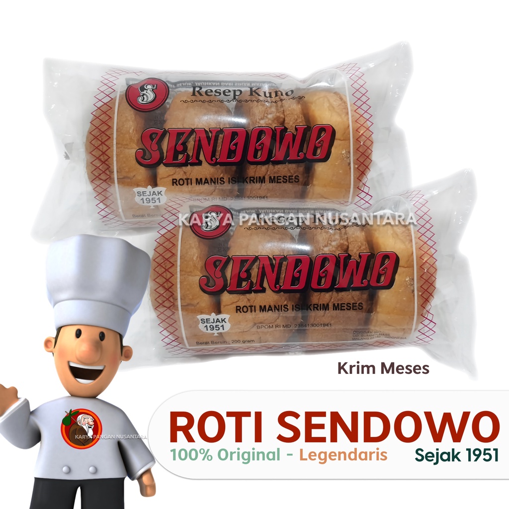 ROTI SENDOWO ROTI KRIM MESES LEGENDARIS MALANG ROTI MESES PER 2 PAX