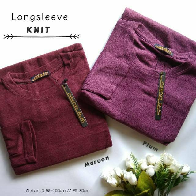 Longsleeve knit / kaos lengan panjang knit AHAD RJC