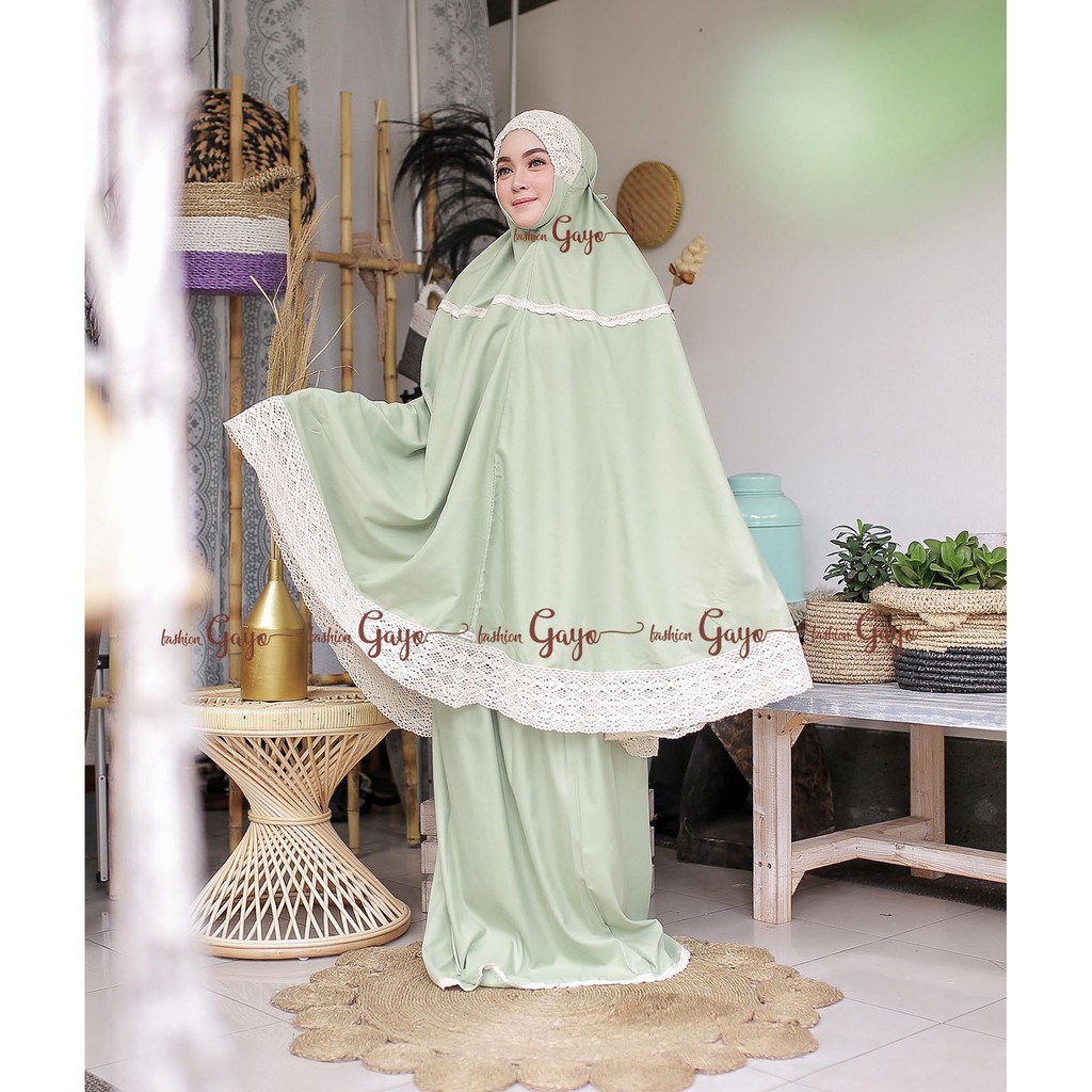 Mukena katun khadijah rajut innayaseries