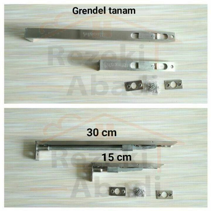 Grendel Tanam Pintu / Slot Pintu Atas Bawah