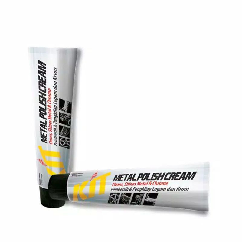 Kit Metal Polish Cream 50Gr Pembersih Pengkilap Logam Krom Stainless Steel Grill Knalpot Mobil Motor