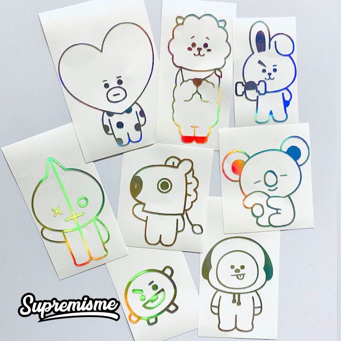 Stiker Hologram BTS Army 11, Stiker seri BTS21 untuk Laptop, Kulkas, Tempat minum, Gelas, Koper, Mobil, Hologram Sticker BTS Army Bomb Label Nama Lightstick Waterproff Anti Gores