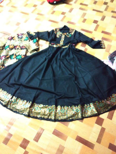 Gamis Couple Murah / Gamis Couple Modern / Gamis Batik Kombinasi / Baju Gamis Batik Couple /keluarga