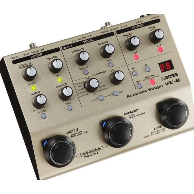 BOSS VE-8 Acoustic Singer Multi-Effects Pedal/ BOSS VE8 dk