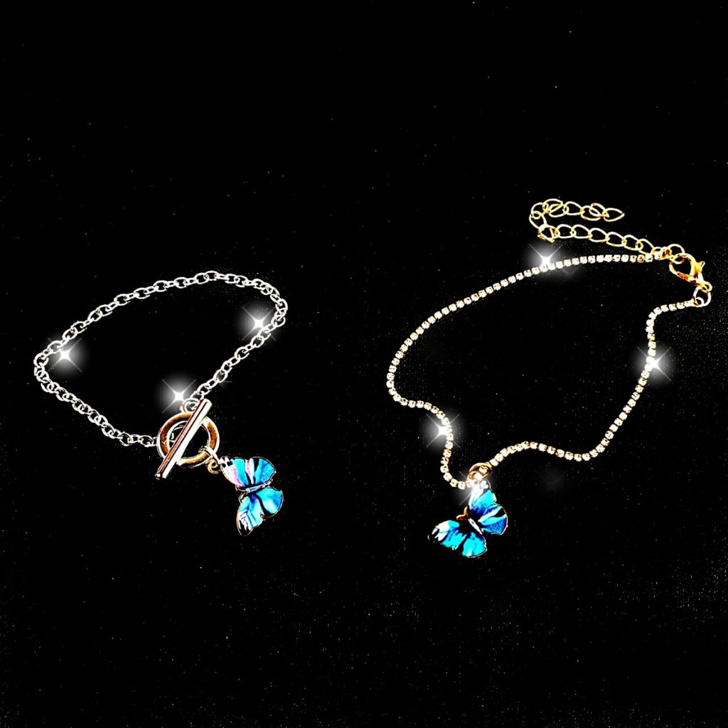 Bracelet KPOP Lisa BLACKPINK Gelang Kupu Kupu Korea Perhiasan Wanita