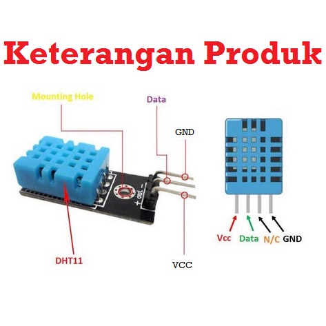 [HAEBOT] Module Modul Sensor DHT11 DHT 11 Suhu Kelembaban Digital Arduinoo Mikrokontroler Humidity Temperature Thermistor