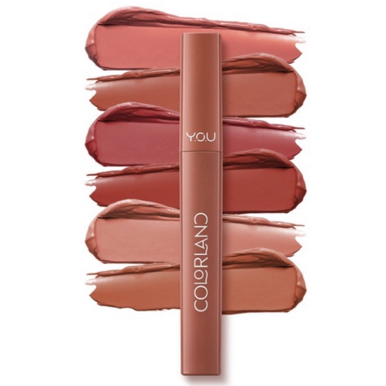 YOU Colorland Powder Mousse Lip Stain Cream | Lip Matte Lipstick Makeup Melembapkan Tahan Lama Pigmented