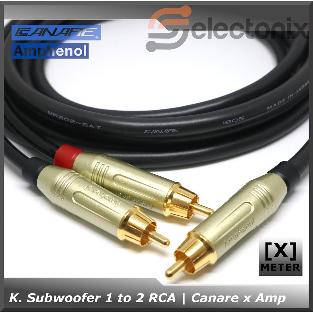 Kabel Subwoofer 1 ke 2 RCA | Amphenol x Canare [Request]