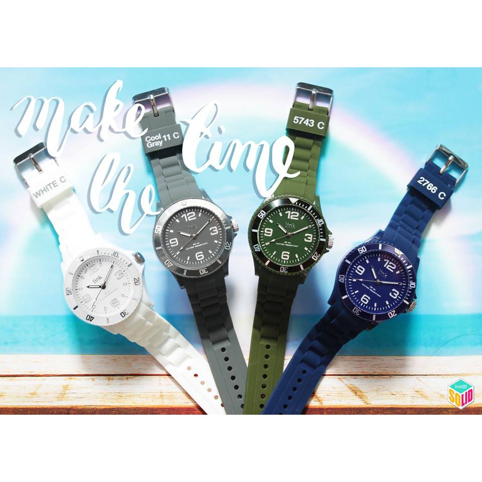 Linkgraphix Link Solid LSL Jam Tangan Unisex Pria / Wanita Original Silicone Strap