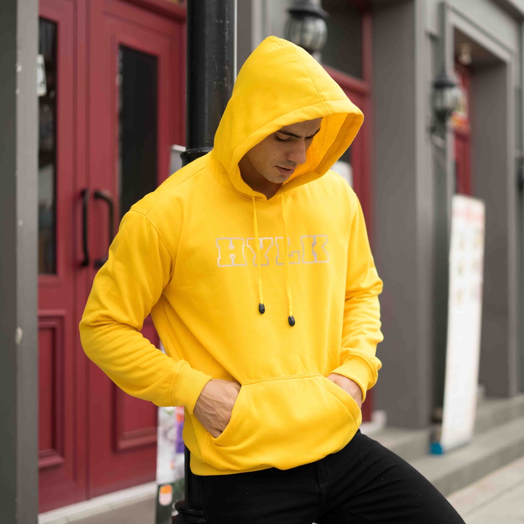 (BISA COD) HEYLOOK Jaket Hoodie Jumper Hylk Unisex Outerwear Terbaru Heylook Yellow