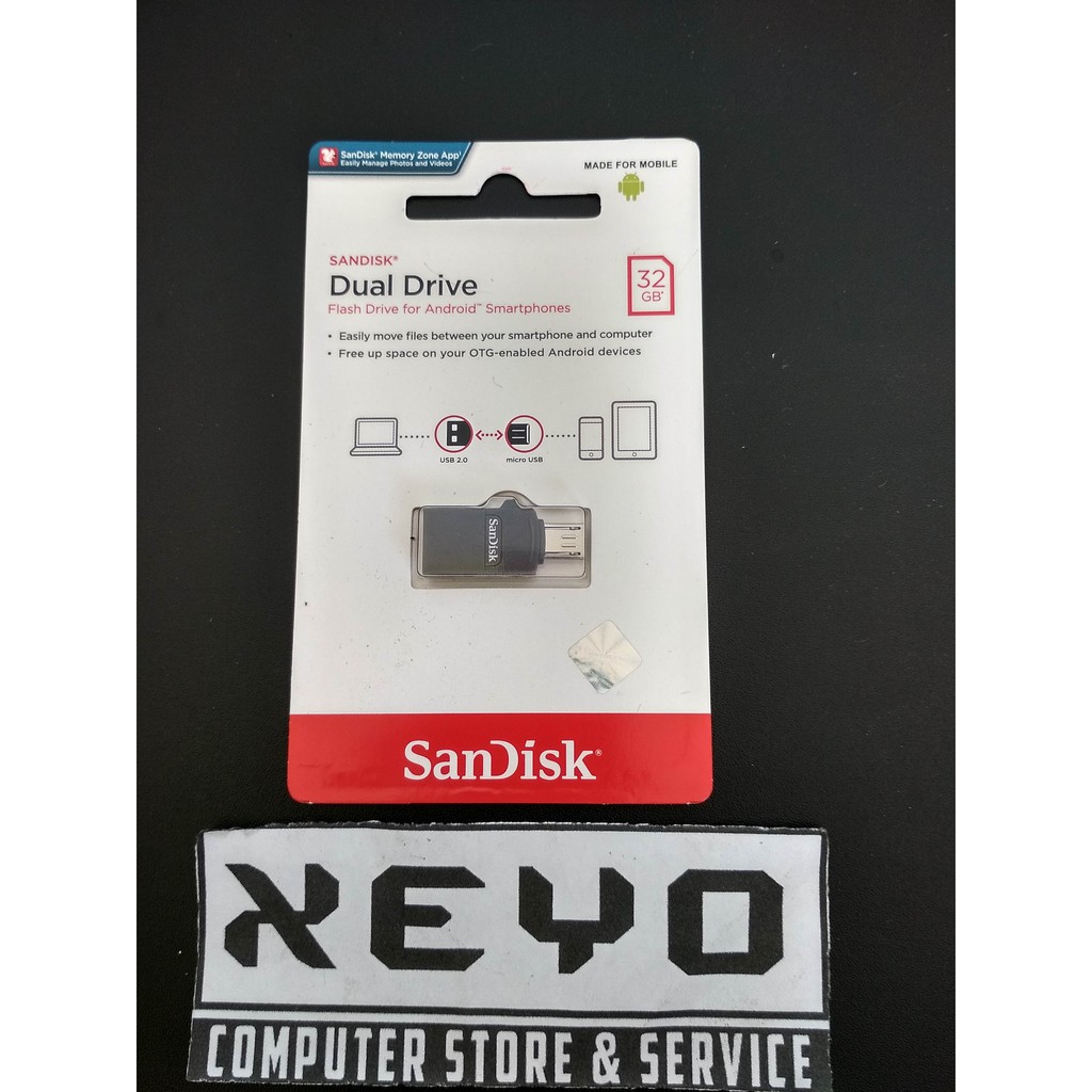 Flash Disk Flashdisk Sandisk Dual Drive OTG USB 2.0 Micro USB 32GB