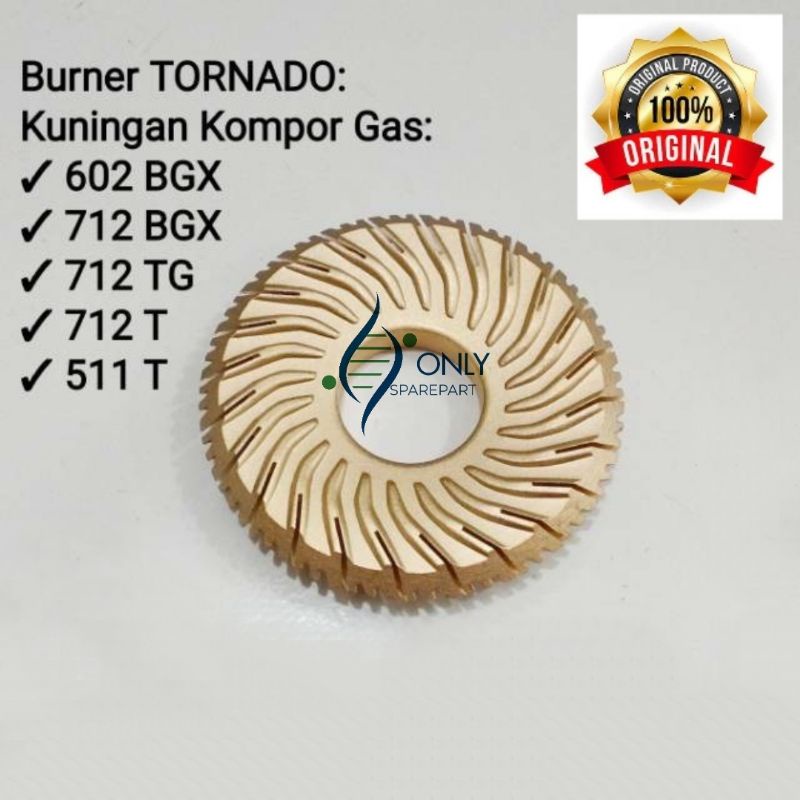 Burner Kompor Gas Rinnai BGX Tornado Original Ri 602BGX Ri 712BGX